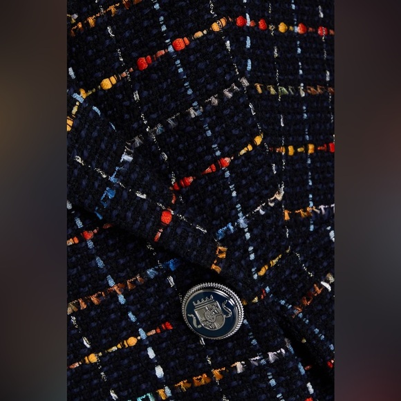 VERONICA BEARD Rumer Dickey double-breasted checked cotton-blend tweed jacket - Picture 6 of 7